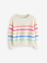 Gap Cream Stripe Knit Jumper (4-13yrs) - Image 1 of 4