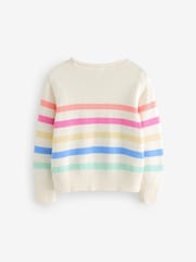 Gap Cream Stripe Knit Jumper (4-13yrs) - Image 2 of 4