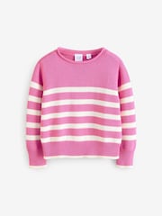 Gap Pink Stripe Knit Jumper (4-13yrs) - Image 1 of 4