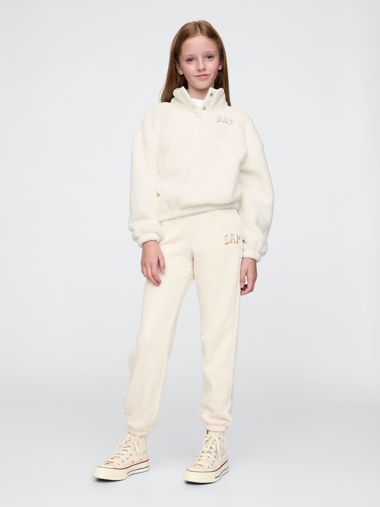 Gap White Quarter-Snap Sherpa Fleece (4-13yrs) - Image 2 of 5