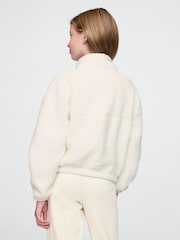 Gap White Quarter-Snap Sherpa Fleece (4-13yrs) - Image 3 of 5