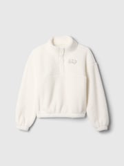 Gap White Quarter-Snap Sherpa Fleece (4-13yrs) - Image 5 of 5