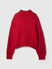 Gap Red CashSoft Oversized Mock Neck Jumper (4-13yrs) - Image 4 of 5