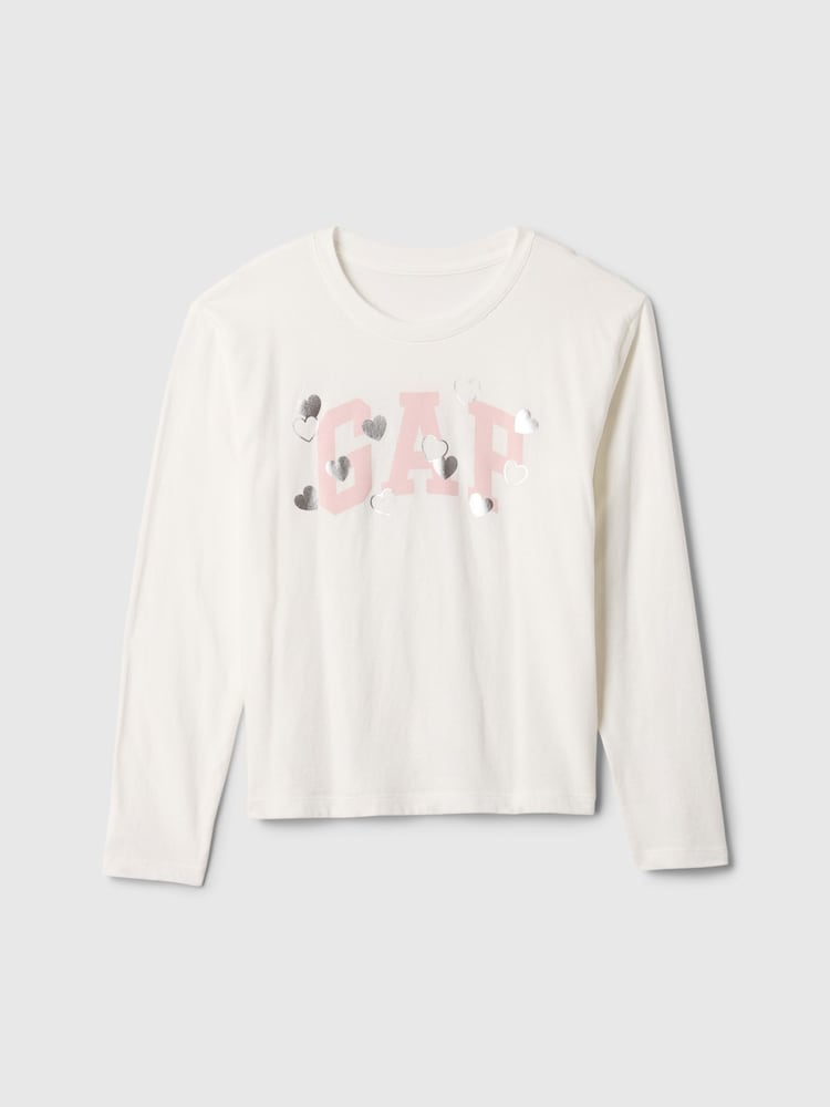Gap White Heart Logo T-Shirt (4-13yrs) - Image 4 of 4