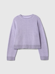 Gap Purple Boxy Crew Neck Jumper (4-13yrs) - Image 4 of 5