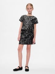 Gap Black Sequin Velvet Mini Skirt (5-13yrs) - Image 1 of 4