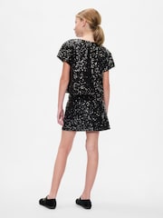 Gap Black Sequin Velvet Mini Skirt (5-13yrs) - Image 2 of 4