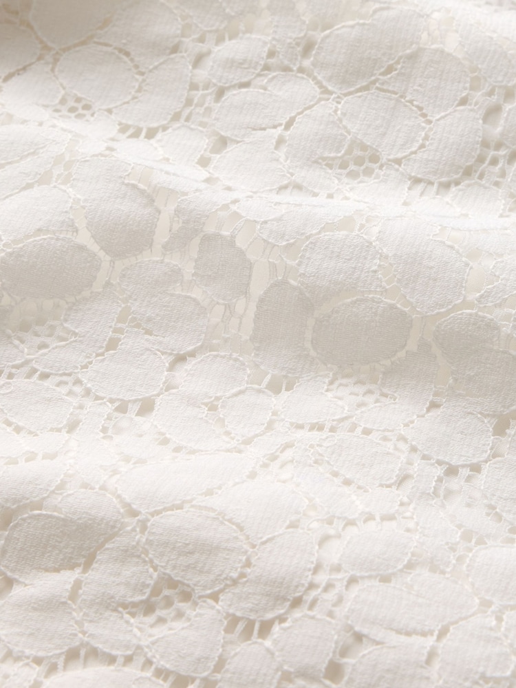 Gap Cream Ruffle Lace Top - Image 5 of 5