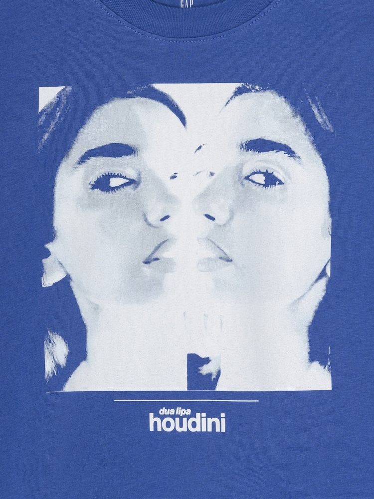 Gap Blue Dua Lipa Oversized Boxy T-Shirt (4-13yrs) - Image 3 of 3