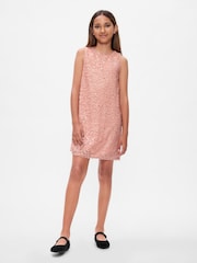 Gap Pink Sequin Shift Dress (4-13yrs) - Image 1 of 4