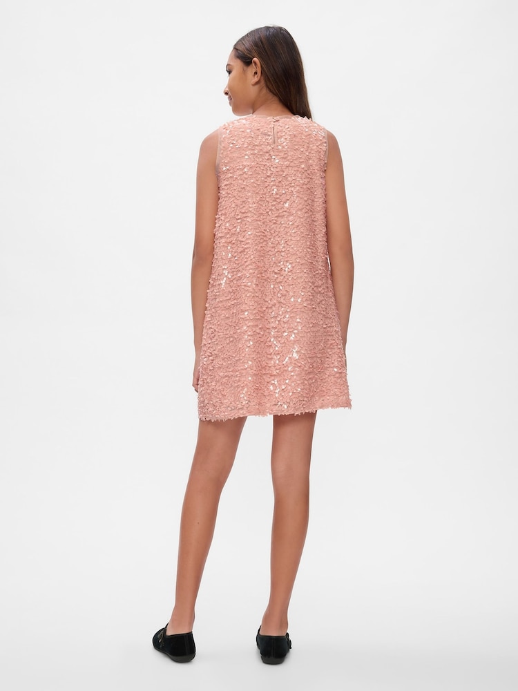Gap Pink Sequin Shift Dress (4-13yrs) - Image 2 of 4