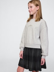 Gap Grey & Black Logo Oversized Vintage Soft Jumper Dress (4-13yrs) - Image 1 of 4