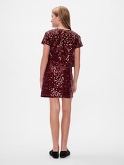 Gap Red Sequin Velvet Mini Skirt (5-13yrs) - Image 2 of 4