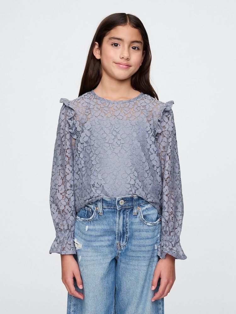 Azul - Gap Ruffle Lace Top (4-13yrs) - Imagen 1 de 5