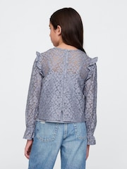 Azul - Gap Ruffle Lace Top (4-13yrs) - Imagen 2 de 5