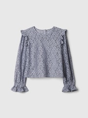Azul - Gap Ruffle Lace Top (4-13yrs) - Imagen 4 de 5