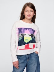 Gap White Selena Gomez Oversized Boxy T-Shirt (4-13yrs) - Image 1 of 5