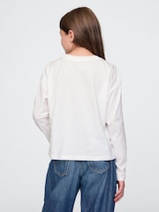 Gap White Selena Gomez Oversized Boxy T-Shirt (4-13yrs) - Image 2 of 5