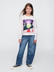 Gap White Selena Gomez Oversized Boxy T-Shirt (4-13yrs) - Image 3 of 5