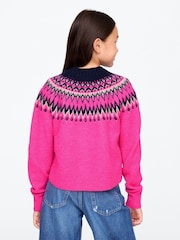 Gap Pink Fair Isle Jumper (4-13yrs) - Image 2 of 5