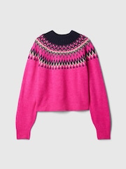 Gap Pink Fair Isle Jumper (4-13yrs) - Image 4 of 5