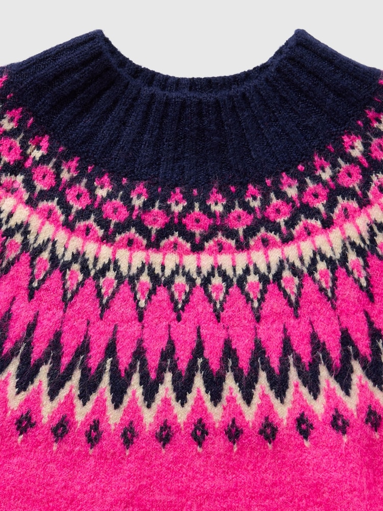Gap Pink Fair Isle Jumper (4-13yrs) - Image 5 of 5