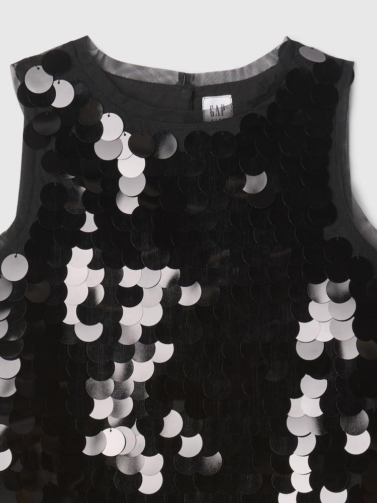 Gap Silver Sequin Shift Dress (4-13yrs) - Image 4 of 4