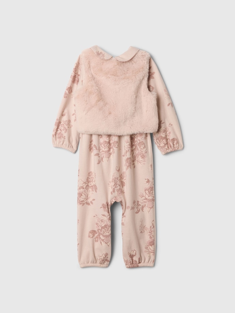Gap Kunstfellweste-Outfit-Set (Neugeborene–24M.) - Bild 2 von 3 Gap Kunstfellweste-Outfit-Set (Neugeborene–24M.) - Bild 2 von 3