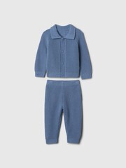 Conjunto de pantalones de chándal y polo de punto de algodón 100 % de Gap (recién nacido - 24 meses) - Imagen 1 de 2