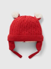 Gap Red CashSoft Sherpa-Lined Beanie (Newborn-24mths) - Image 1 of 1