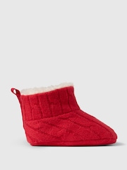Gap Red CashSoft Cosy Knit Booties (Newborn-12mths) - Image 2 of 5