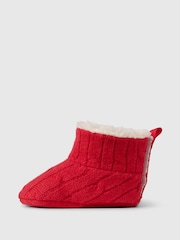 Gap Red CashSoft Cosy Knit Booties (Newborn-12mths) - Image 3 of 5