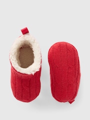 Gap Red CashSoft Cosy Knit Booties (Newborn-12mths) - Image 5 of 5