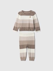 Gap Brown CashSoft Striped Jumper and Joggers Set (Newborn-24mths) - Image 1 of 3