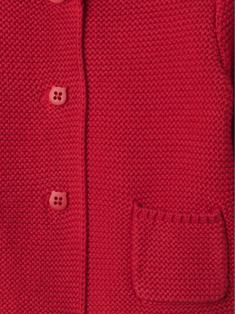 Gap Red Knitted Brannan Bear Cardigan (Newborn-24mths) - Image 1 of 3 Gap Red Knitted Brannan Bear Cardigan (Newborn-24mths) - Image 1 of 3