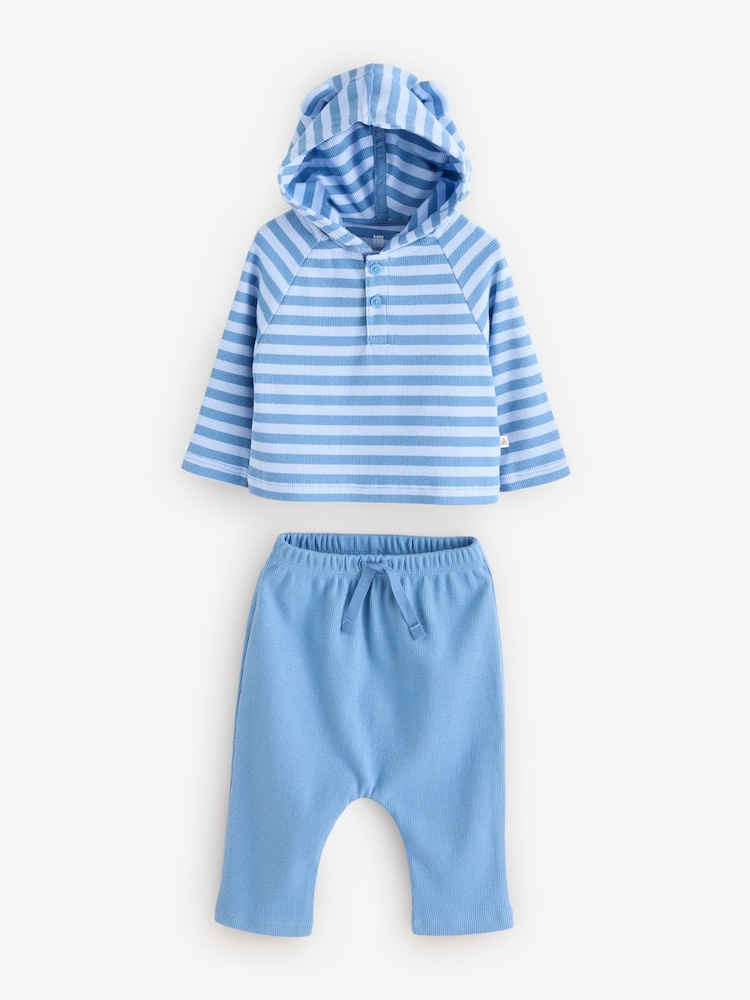 Gap Blue Knit Hoodie  Bottoms Set (Newborn-24mths) - Image 1 of 6