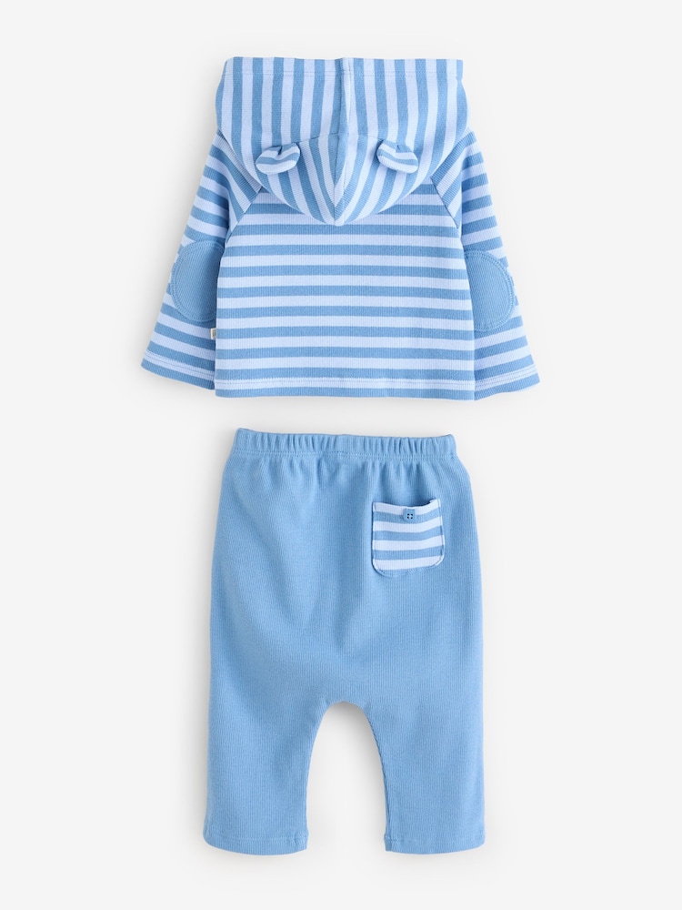 Gap Blue Knit Hoodie  Bottoms Set (Newborn-24mths) - Image 2 of 6