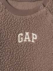 Marrón - Mono de sherpa con logo de Gap (recién nacido - 24 meses) - Imagen 3 de 3