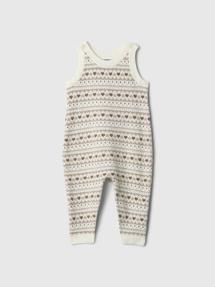 Gap Cream CashSoft Fair Isle One-Piece (Newborn-24mths) - Image 1 of 3 Gap Cream CashSoft Fair Isle One-Piece (Newborn-24mths) - Image 1 of 3
