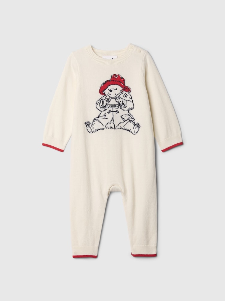 Gap Cream Paddington Vintage Soft Footless One-Piece (Newborn-24mths) - Image 1 of 4