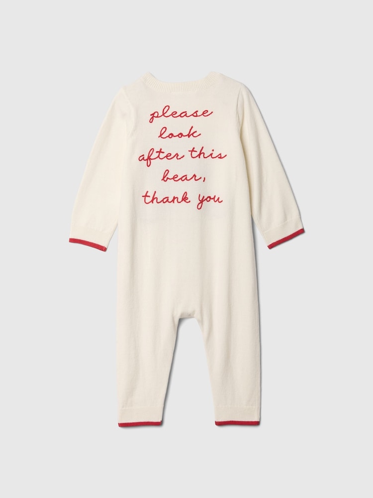 Gap Cream Paddington Vintage Soft Footless One-Piece (Newborn-24mths) - Image 2 of 4