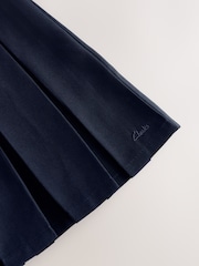 Clarks Navy Girls Zip Front Pleated School Pinafore - Image 5 of 5