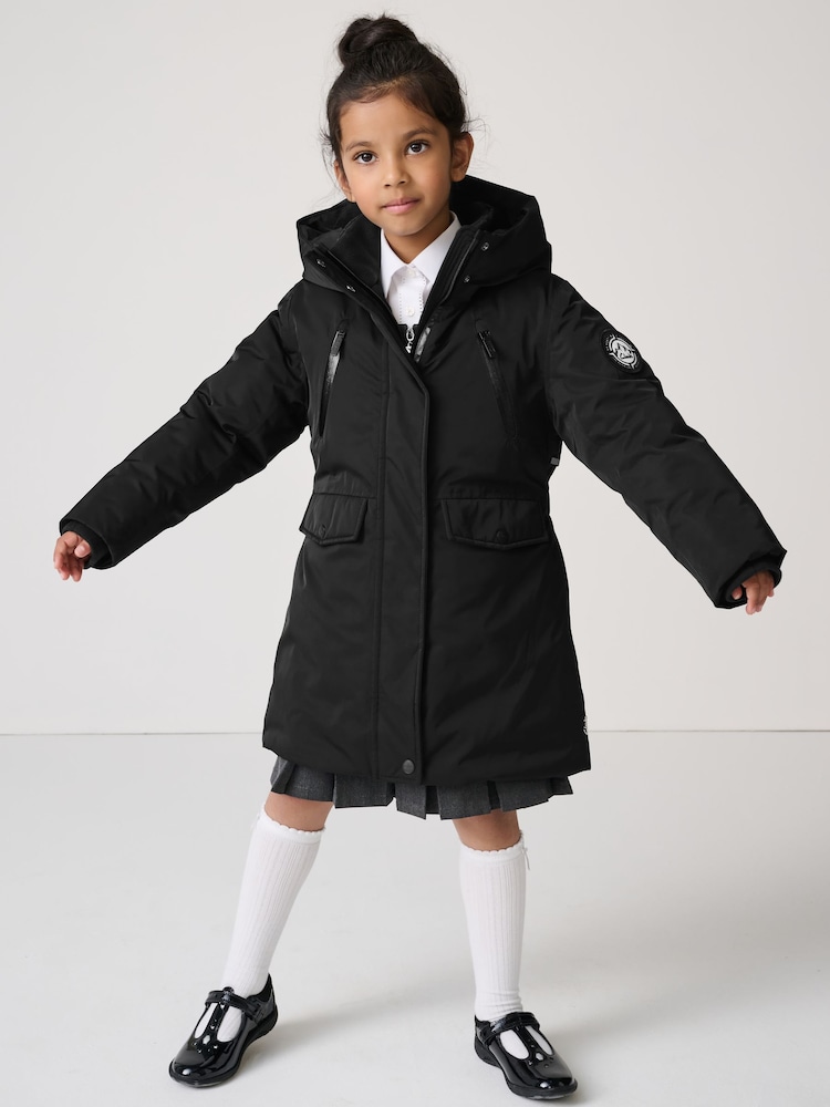 Clarks Black Girls Shower Resistant Padded Tech Coat - Image 1 of 21 Clarks Black Girls Shower Resistant Padded Tech Coat - Image 1 of 21