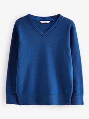 Clarks Blue Unisex Knitted School Jumper - Image 6 of 6