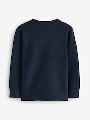 Mornarica - Komplet 2 pletenih šolskih puloverjev Clarks Unisex - Slika 3 iz 5