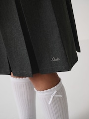 Grau - Clarks Girls Zip Front Pleated School Pinafore - Bild 6 von 11