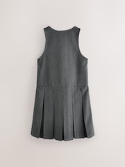 Grau - Clarks Girls Zip Front Pleated School Pinafore - Bild 8 von 11