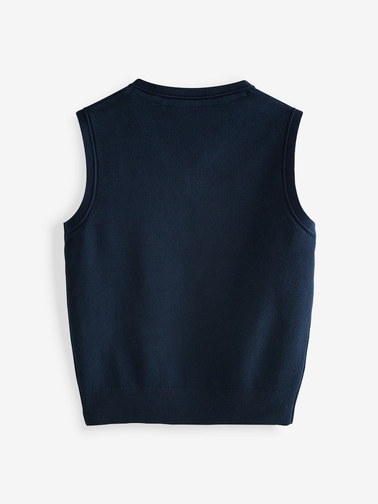 Azul marino - Clarks Unisex Knitted School Tank Top - Imagen 2 de 4 Azul marino - Clarks Unisex Knitted School Tank Top - Imagen 2 de 4
