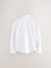 Clarks White Girls Fitted Long Sleeve School Shirts 3 Pack - Image 3 of 5