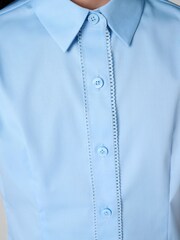 Clarks Blue Girls Fitted Short Sleeve School Shirt - Image 10 of 15